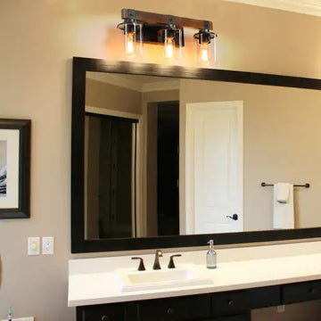 Rustic 3-Light Farmhouse Vanity Lamp