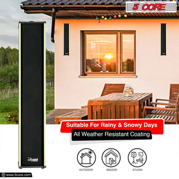 5Core 300W Peak In-Wall Outdoor Stereo System