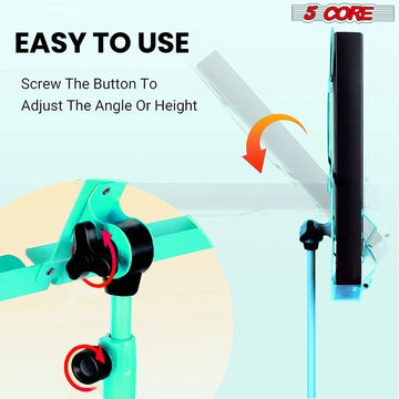 5Core Adjustable Sheet Music Stand - Green