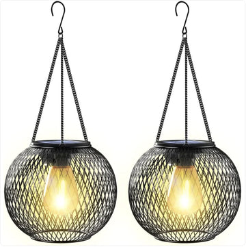 Modern Solar-Powered Hanging Garden Lamp
